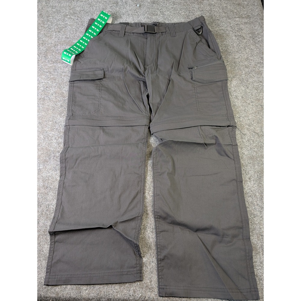Lot of 2 BC Clothing Co Mens Stretch Convertible Cargo Pants Gray XL x 29 New